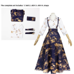 Clair Obscur Expedition 33 Cosplay Kost&uuml;&uuml;m Pol&uuml;esterkangast Halloweeni Lavastuseks XL blue