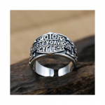 Harley Signet Ring, 925 Sterling Silver Biker Ring