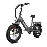 WILDEWAY Torpedo City Mugav Elektriline Jalgratas 20-tollised Paksud Rehvid E-jalgratas 48V15Ah Aku 500W Mootor 70KM S&otilde;iduulatus V&auml;ljas&otilde;iduks Elektriline Jalgratas hall