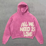Y2k retro gooti mood kolju kapuutsiga pusa s&uuml;gis ja talv hip-hop pikkade varrukatega jakk lai kapuutsiga dressipluus S pink