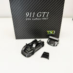 Transcend Mudel 1:64 911 Gt1 24H Lemans 1997 T&auml;ielikult S&uuml;sinikmust / V&otilde;istlusnr. 2 Valge Piiratud Valatud Mudelauto black
