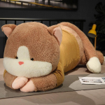 Suur pidulik kampsun kassikujuline pehme m&auml;nguasi suur kassikujuline nukk t&uuml;drukule rahustav riidest nukk s&uuml;nnip&auml;evakingitus 90cm（1.35kg） pruun