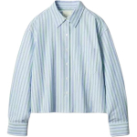 UNIQLO JW Andersoni koost&ouml;&ouml; SS26 Vintage L&otilde;tv l&otilde;ige Madal &otilde;lg Triibuline Terav krae Commuter pikkade varrukatega s&auml;rk Naiste s&auml;rgid 488522-61 XS white