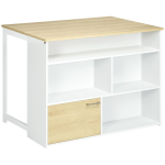 K&ouml;&ouml;gisaar pikendatava plaadiga K&otilde;rge baarilaud mitme sahtliga 116x79,5x91 cm Valge 116 x 79.5 x 91 cm