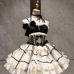 Magus Lolita Must Kleit Naistele Vabaaja Y2k R&otilde;ivad Jaapani Kawaii Kleit &Otilde;htupidu R&otilde;ivad Vintage &Scaron;ikk &Uuml;ler&otilde;ivad Suvine T&uuml;druk XS black