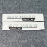 3D ABS L&auml;ikiv Must Logo C43 Embleem T&auml;hed BITURBO 4MATIC M&auml;rk AMG Kleebis Mercedes Benzi C43 W205 W206 AMG Tarvikutele gray