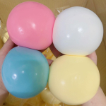 Stressileevendav pehme pall, pehme &auml;revusevastane ADHD sensoorne n&auml;rimism&auml;nguasi, vastupidav pestav pigistatav stressipall t&auml;iskasvanutele ja lastele white
