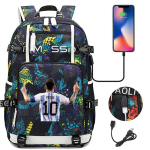 F&auml;nnid Messi Koolikotid Camouflage Koolikott Spordikotid Vabaaja Suure Mahutavusega Seljakott Reisi-kott Jalgpall Teismelised Koolikotid Kingituseks black