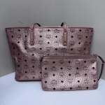 [Kasutatud] Roosa kullaga kaetud l&otilde;uendist keskmine kott-tote - V&auml;ga hea #POIKUJ ONE SIZE gray