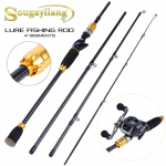 Crown Baitcasting Rod Carbon Fiber Travel Fishing Rid Bass Magevee merevee kalap&uuml;&uuml;k 1.8M