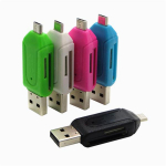 2-&uuml;hes USB OTG-adapter Universaalne mikro-USB TF SD-kaardilugeja