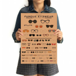 Vintage plakatiga prillide kollektsioon, paber Retro HD fotoseina vana kleebis 1PCS