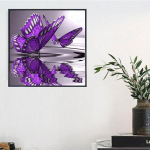 5D DIY t&auml;ispuuritav teemantmaali liblikas ristpistes tikkimismosaiigikomplekt 30*30 cm