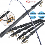 Sougayilang S&uuml;sinikkiust ridv Teleskoop Rod M Power Spinning Ridv K&auml;sip&uuml;&uuml;givarustus Protable Light 1.8m
