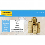 NAIERDI 4TK 8mm vasest t&uuml;nni hinged silindriline peidetud kapp varjatud n&auml;htamatud messingist hinged 12MM