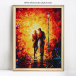 Teemantmaal &uuml;mmarguste kividega Paar pilti kivikividest Teemant-teemanttikandid 20X30