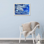 Teemantmaal Angry Dragon Kodukaunistus Teemanttikandid T&auml;ielik mosaiikkaunistus 20X30CM