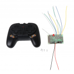 2,4G 8CH kaugjuhtimispult koos vastuv&otilde;tjaplaadiga DIY m&auml;nguasi paadi, tanki, auto jaoks 4-6V tarvikud oranž