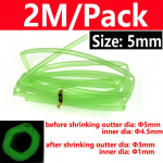 Bimoo 2m/5m termokahanevad torud Mereveekalap&uuml;&uuml;gi taglase materjal Kalap&uuml;&uuml;gi tarvikud J&auml;relkahaneva toru t&ouml;&ouml;riist 5mm roheline 2M roheline