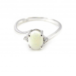 H&otilde;bes&otilde;rmus  Goddess Opal  H&otilde;bevalge (roodiumiga kaetud) - 7 mm 54 valge