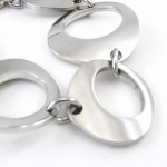 Les Tr&eacute;sors De Lily [G7818] - Bracelet Acier 'Chor&eacute;graphie' Argent&eacute; h&otilde;be