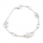 Altesse [H3326] - Bracelet Argent 'D&eacute;esse' blanc h&otilde;be