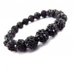 Les Tr&eacute;sors De Lily [J6870] - Bracelet cr&eacute;ateur 'Sissi' noir must