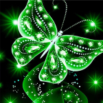 T&auml;ielik 5D Teemantmaal Kuldsest kristallist liblikas Tikand Ristpistes Kodukaunistus K&auml;sitsi valmistatud 25x25cm