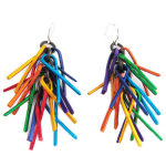 Les Tr&eacute;sors De Lily [R1210] - Boucles d'oreilles artisanales 'Aluminirock' multicolore - 4. 5x2. 5 cm mitmev&auml;rviline