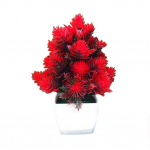 Kunstlik taim m&auml;nniokka Bonsai aiapeo t&ouml;&ouml;laua kaunistus punane