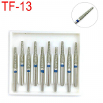 10 tk Dental Diamond Bur Drill keskmise poleerimisega silumine kiireks k&auml;siinstrumendiks hammaste valgendamiseks Dentista t&ouml;&ouml;riistad TF-13