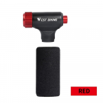 Mini CO2 t&auml;ispuhutav jalgrattapump &uuml;likiire rehvipumbaga kaasaskantav jalgrattapump alumiiniumsulamist rehv punane