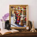 5D teemantmaaling J&otilde;ulud Uued Teemanttikandid Laste Mosaiik Talvine ristpistes Kodukaunistus Full Round (20X30CM)