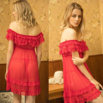 2tk Pack Sleepwear Plus Size lilleline pits, l&auml;bipaistev l&auml;bipaistev v&otilde;rk, naise seksikas pesukleit koos seksikate stringidega G-String komplekt S-M