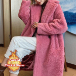 Pikk kaisukaru jope naiste talvine paks soe &uuml;lisuur turske pealisriided naiste kunstlambavillast kasukad L