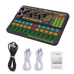 SK500 kaasaskantav reaalajas helikaardi h&auml;&auml;levahetaja helimikseri komplekt koos mikrofoni mikrofonialuse k&otilde;rvaklapiga Sound Card Only