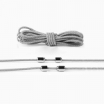 1 paar elastset magnetilist 1 sekundiks lukustuvad kingapaelad Creative Quick, lipsuta kingapaelad Lastele m&otilde;eldud unisex kingapaelad tossud kingapaelad Neutral grey