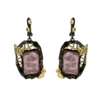 Fashion Lady Boheemian Style Square Natural Crystal Liblikas Lendavad K&otilde;rvar&otilde;ngad Daam Magusad Ehted K&otilde;rvar&otilde;ngad Naistele must