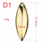 20 tk Nikkelterasest Paju Spinner Smooth Finish DIY Spinner S&ouml;&ouml;t P&uuml;&uuml;gilandid K&auml;sit&ouml;&ouml;tarvikud Metallist Jig Lanre D1 kuld