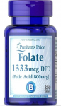 Puritan's Pride Folate 1333 mcg DFE ( folic Acid), 250 tab