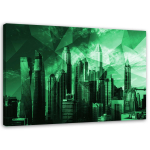 L&otilde;uendiprint Geometric City Green 60x40 roheline