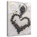 L&otilde;uendiprint Coffee Heart Bean 40x60 pruun