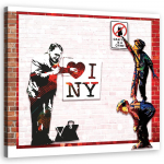 L&otilde;uendiprint Banksy I love New York 30x30 oranž