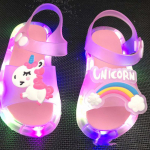 T&uuml;drukute sussid Lastele Unicorn LED Lastesussid Beebi sandaalid Lastejalatsid t&uuml;drukutele Poistele Valguskingad v&auml;ikelapsed 26-27#