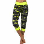 Naiste 3/4 kerged s&ouml;rkimisp&uuml;ksid Capri p&uuml;ksid kamuflaaž Sport fitness p&uuml;ksid p&uuml;ksid s&auml;&auml;rised M
