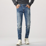 Kevadised uued Small Feet Trend Mid Rise Jeans Slim Fit elastsed p&uuml;ksid 28