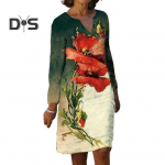 Pehme suvine midikleit Pullover Elegantne temperament naiste midikleit M ts&uuml;aan