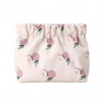 Makeup Pouch Durable Built-in Spring Easy to Carry Cartoon Orange Pattern Keychain Storage Daily Use C One Size