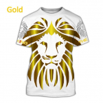 King Lion 3D suvemood vabaaja meeste lahe loomade l&uuml;hikeste varrukatega Harajuku hip-hop T-s&auml;rk L must