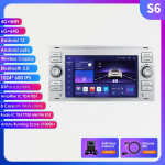 Autoraadio Hizpo 2din 7''Android AutoRadio GPS for Ford Mondeo S-max Focus C-MAX Galaxy Fiesta Transit Fusion Connect Kuga Multimedia Navi Carplay Auto S7 8Core 6G 128G S